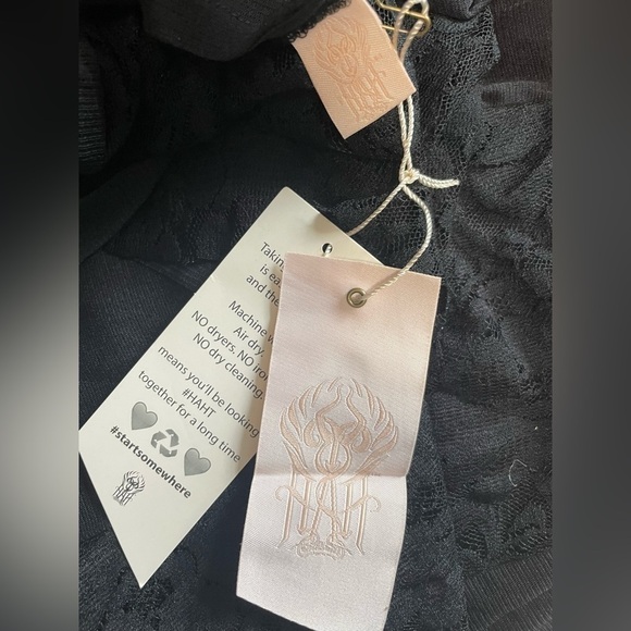 NWT Free People X HAH Mama C Maxi Sheer Dress in Black. Size Small. - Picture 5 of 8